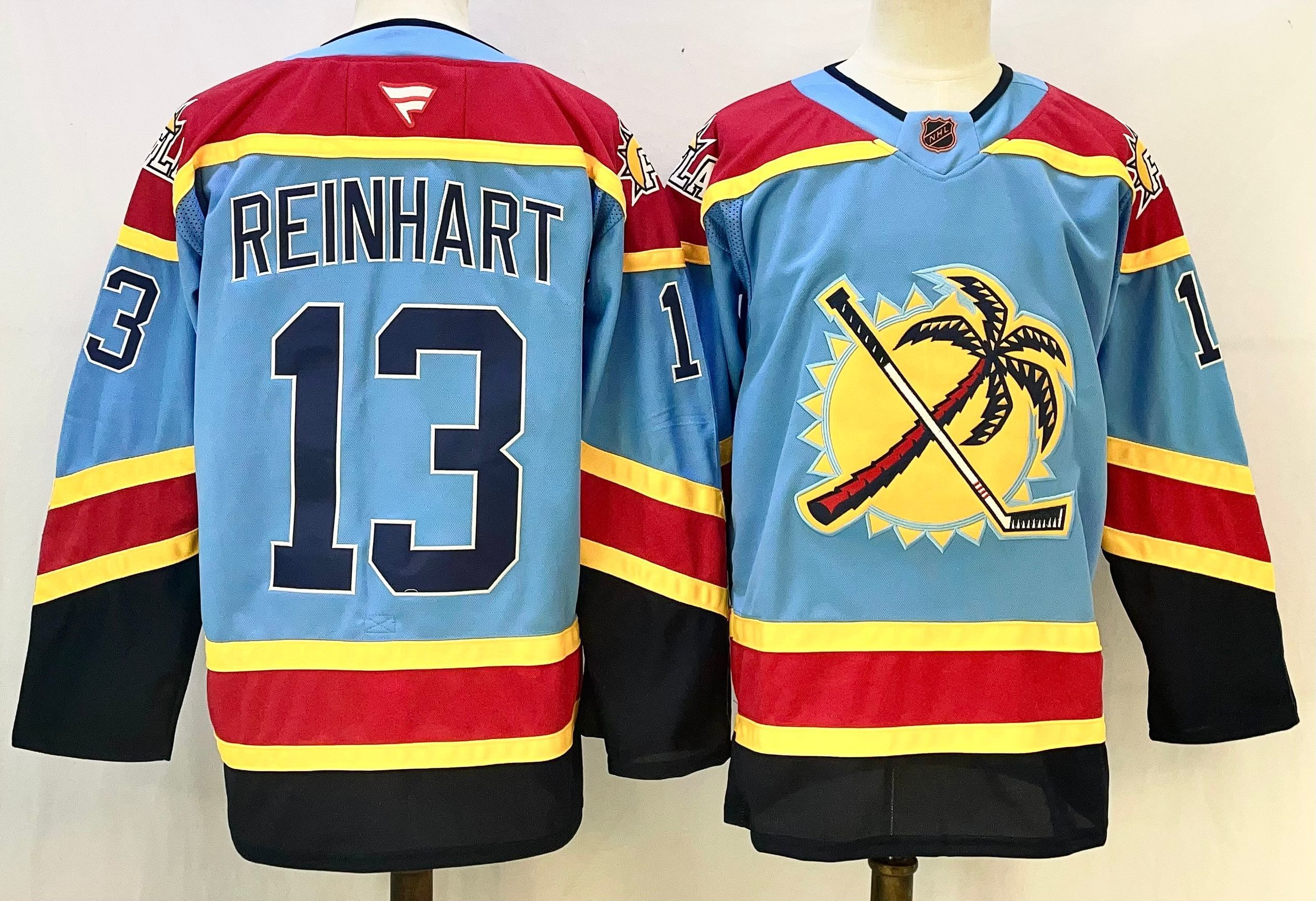Men Florida Panthers #13 Reinhart Light Blue 2026 Adidias NHL Jersey style 001